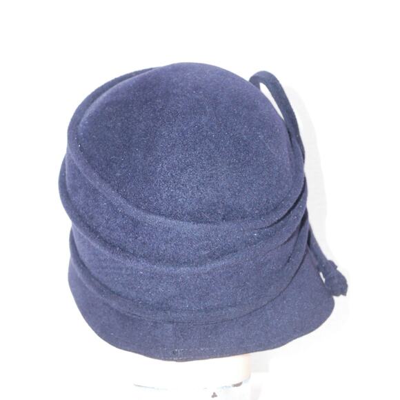 Diva 100% Rabbit Hair Cloche Hat Navy BLUE 22.5\